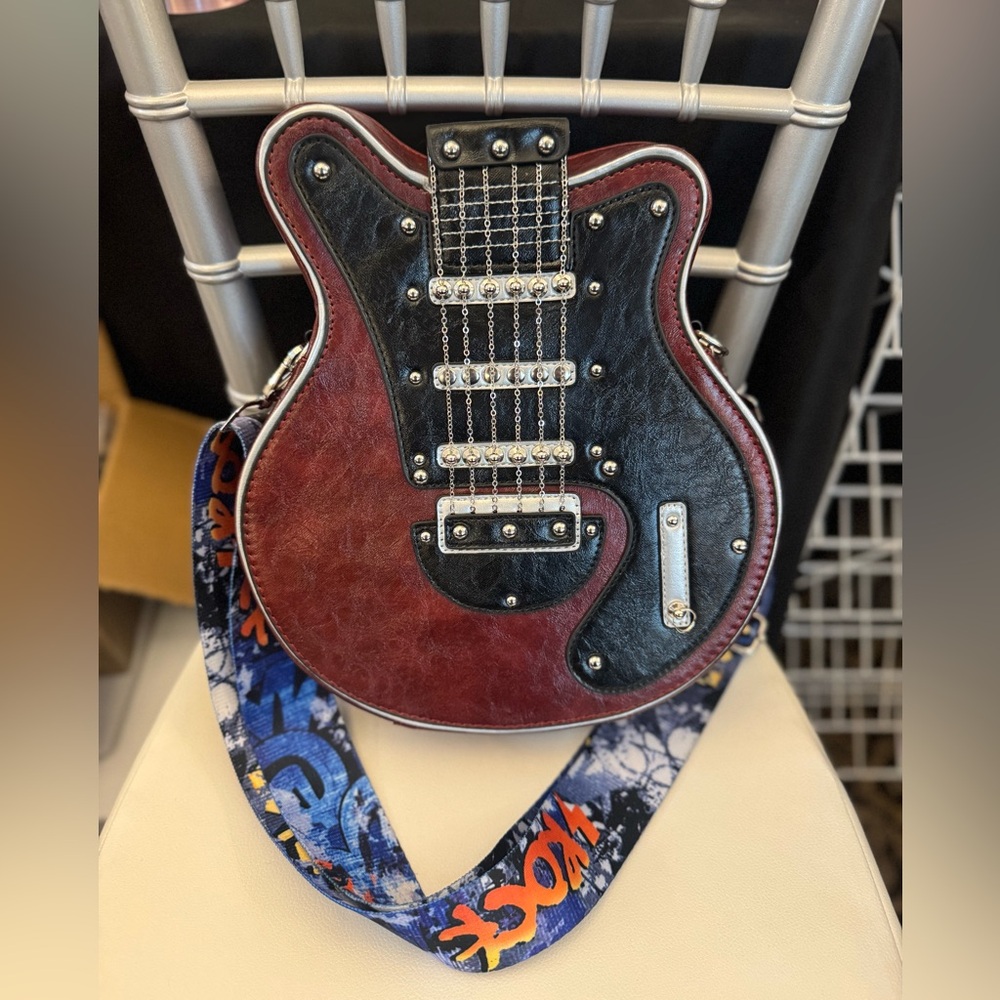 Guitar Shaped Crossbody Bag Purse